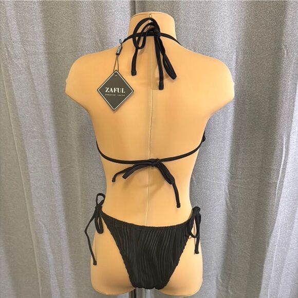 Zaful Black Classic Bikini Set Swimwear - Picture 9 of 13